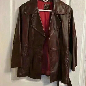 Vintage Brown  Leather jacket made in Vancouver